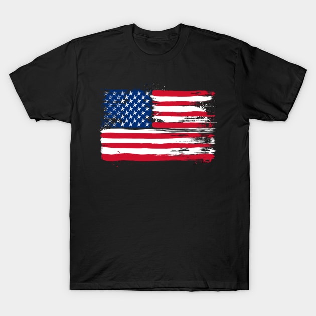 American flag T-Shirt by DrMonekers